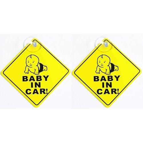 2PCS Reusable Baby In Car Sign/Sticker