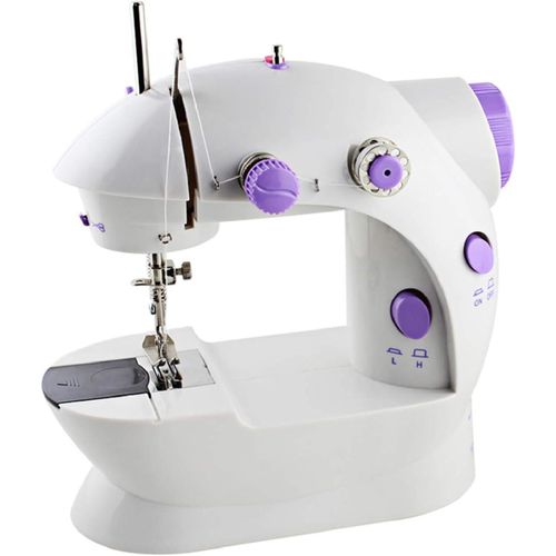 Mini Sewing Machine Adjustable Portable Electric Sewing Machine with Foot Pedal 2-Speed Double Thread Handheld Sewing Embroidery Machine