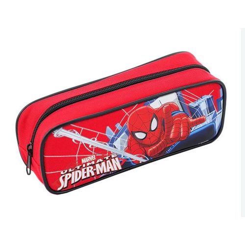 Single Zipper Red Pencil Case-Red