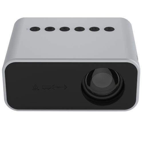 T500 1920x1080P 80 Lumens Portable Mini Home Theater LED HD Digital Projector Without Remote Control  AdaptorWhite