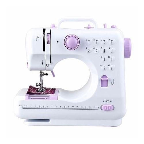 Domestic Repair Superjunter Portable Electric Mini Sewing Machine Speed Adjustable Replaceable Foot With Pedal LED Light Crafting Mending Machine 12 Built-in Stitch Patterns Easy to Use For Beginners With Overlock Function- Multicolor