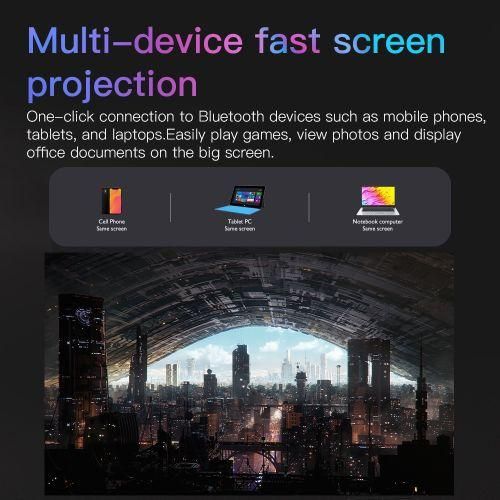 S30 Android System HD Portable WiFi Mobile Projector, Plug Type:US PlugWhite
