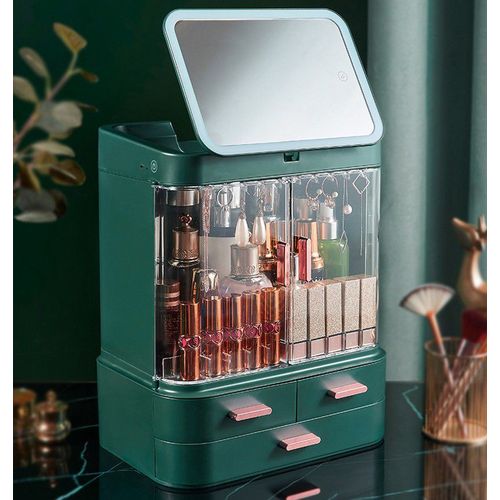 Makeup Box Jewelry Box Organizer Storage Green
