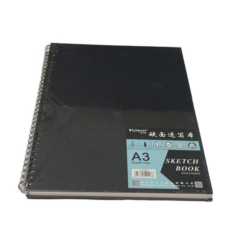 Spirral Sketch Book A3-80Sheets 100Gsm-Black