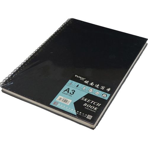 Spirral Sketch Book A3-80Sheets 100Gsm-Black