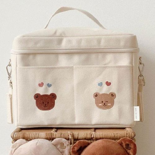 Baby Diaper Bag Portable Lightweight Storage Two Bear