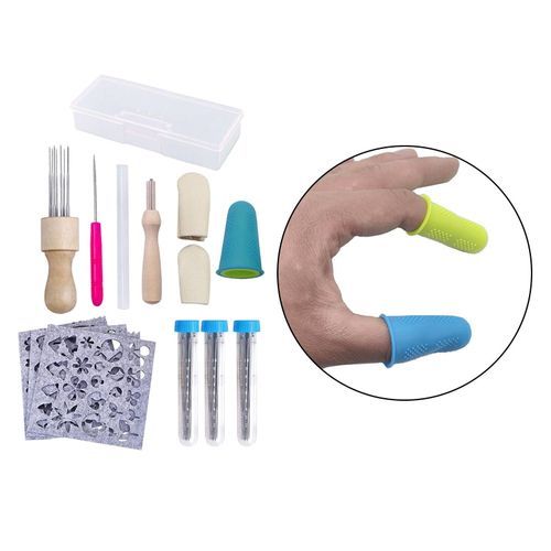 52pcs Needle Felting Tool Kit, 3 Sizes Felting Needles with Awl