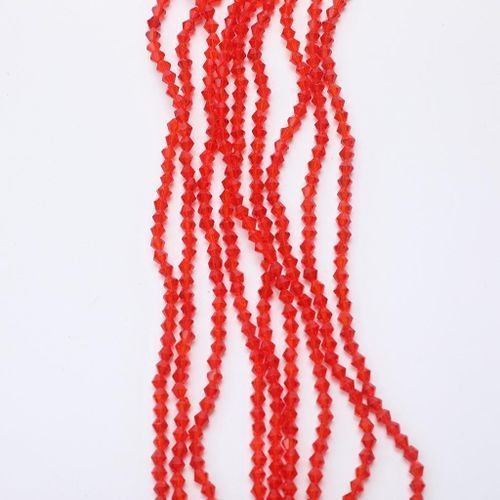 600 Pieces Crystal Glass Rhinestones Loose Spacer Beads DIY Craft Red