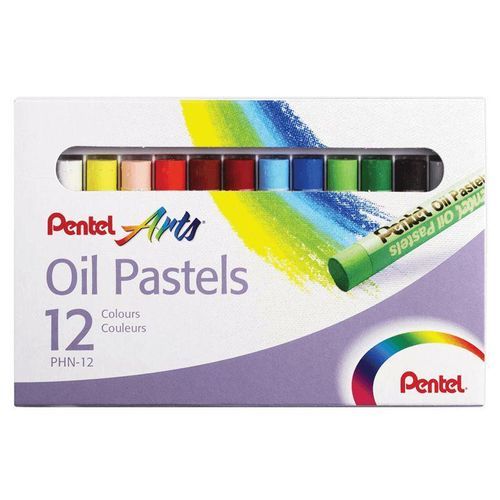 12Pc Pastel Oil Color - Multicolor