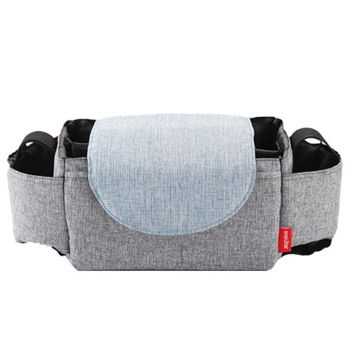 Baby Stroller Organizer Bag Large Space Stroller Organizer Bag for Diapers Phones Toys,Grey NO5111