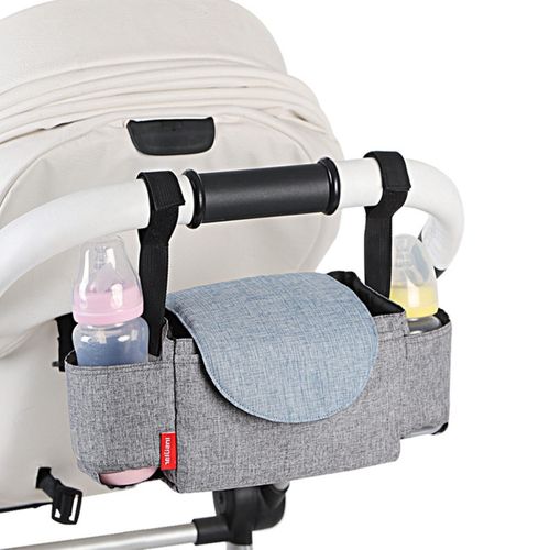 Baby Stroller Organizer Bag Large Space Stroller Organizer Bag for Diapers Phones Toys,Grey NO5111