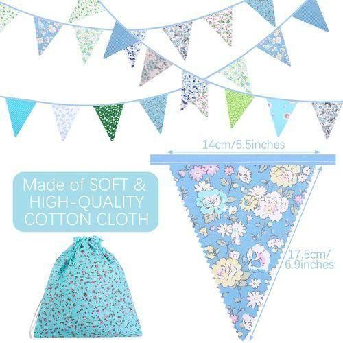 915 Generation 40 Feet Fabric Bunting Banner Vintage Bunting