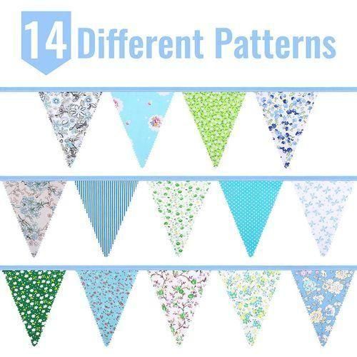 915 Generation 40 Feet Fabric Bunting Banner Vintage Bunting