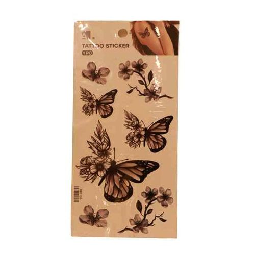 Waterproof Tattoo Sticker - Flower & Butterfly