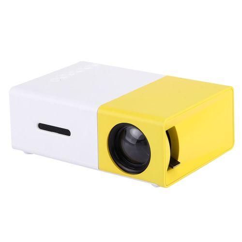 YG300 0.82M 2460 Inches 400600 Lumens LED Projector HD Home Theater With 3 In 1 Video Convert Cable  Remote Controller, EU Plug