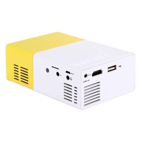 YG300 0.82M 2460 Inches 400600 Lumens LED Projector HD Home Theater With 3 In 1 Video Convert Cable  Remote Controller, EU Plug