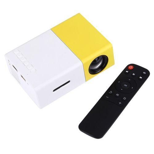 YG300 0.82M 2460 Inches 400600 Lumens LED Projector HD Home Theater With 3 In 1 Video Convert Cable  Remote Controller, EU Plug