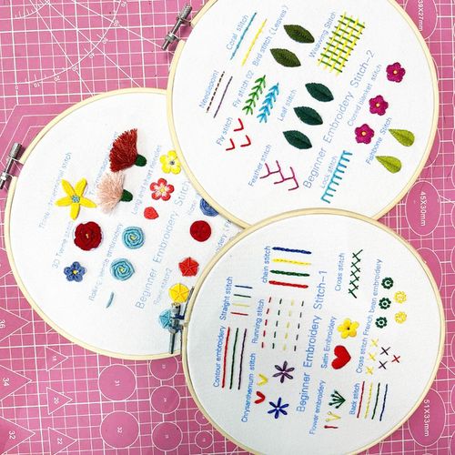 English Handmade Sewing Kit Lu Embroidery Cross Practice Bag