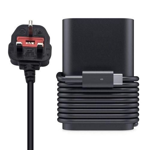 DELL Full  Laptop Charger 65W Type USB C With Power cable -Black(Original