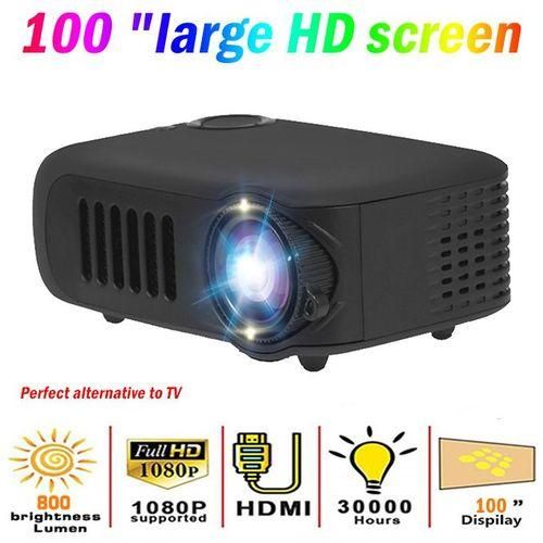 Max 100 "HD Large Screen TV DLS 1080P LCD Mini Projector A2000 Home Media Player