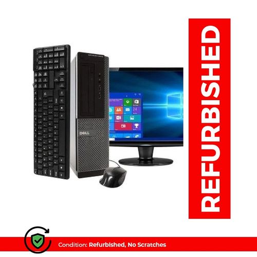Refurbished Uk DELL Optiplex 3010/3020/7010/ /790/990/390Tower Computer PC, Intel Corei3/ I5, 500GB/320GB HDD, 4GB/6gb DDR3 RAM, Windows 10 Pro, DVD, WIFI, 19inch Monitor Hp/dell  Keyboard ,Mouse (3MTHS WRTY)