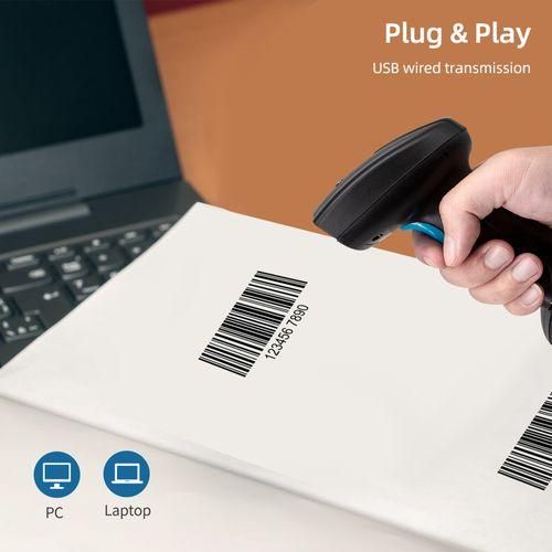 1D2D Barcode Scanner Handheld USB Wired Bar Code Reader