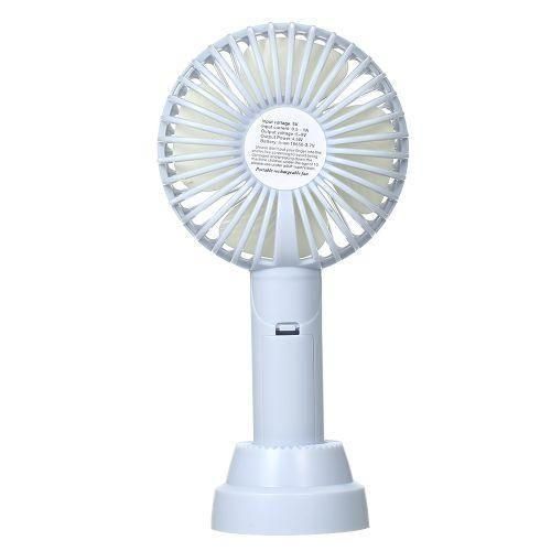 Rechargeable Table Fan With Efficient Wind-White/Pink/Blue/Green