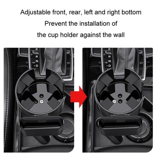 2 In 1 Car Center Console Water Cup Holder Storage Box