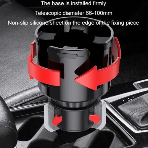 2 In 1 Car Center Console Water Cup Holder Storage Box