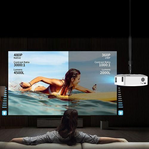 Y2 1280x720P 80ANSI Mini LCD LED Smart Projector, Plug Tpye:EU Plug