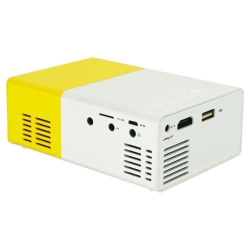 YG300 400LM Portable Mini Home Theater LED Projector With Remote ControllerYellow