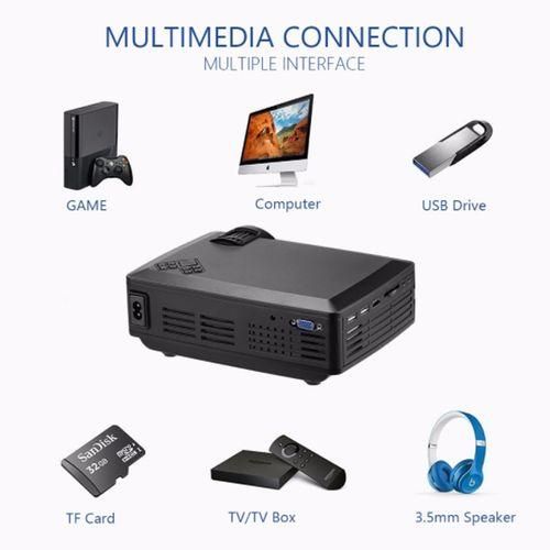 Z495 4 Inch Single LCD Display Panel 800x400P Smart Projector With Remote Control