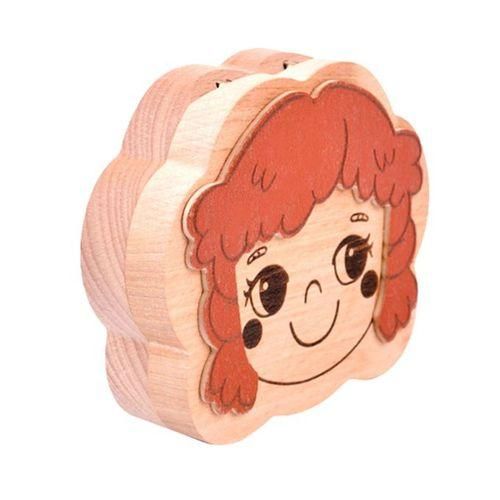 Wooden Baby Tooth Box For Milk Teeth Storage Lanugo Hair Collect Girl