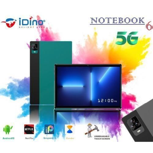 Idino Note Book 6 Android Tablet – 6GB RAM, 128GB ROM- Black
