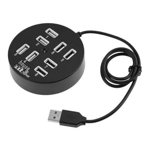 High Speed 8 Ports USB 2.0 Portable Round USB Hub, Length: 60cm Round