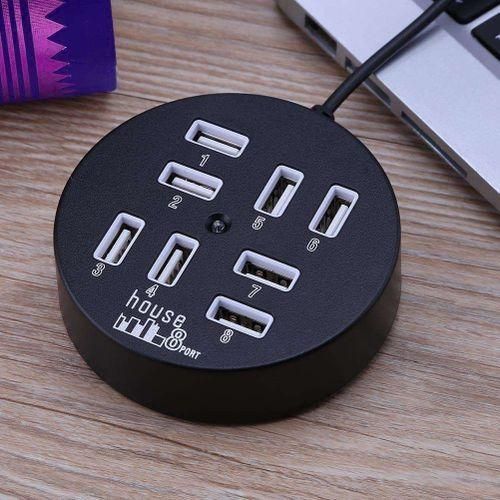 High Speed 8 Ports USB 2.0 Portable Round USB Hub, Length: 60cm Round