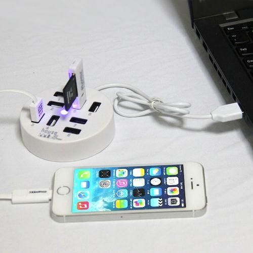 High Speed 8 Ports USB 2.0 Portable Round USB Hub, Length: 60cm Round