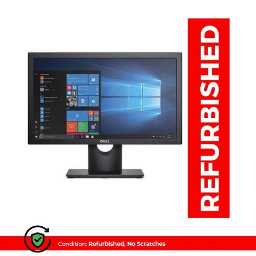 DELL Refurbished 19-inch LED Monitor With Free VGA And HDMI Converter Cables- Black