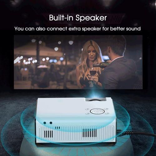 Y5 800x480P 80 ANSI Lumens Portable Home Theater LED HD Digital Projector, Android 9.0, 1G8G, UK Plug