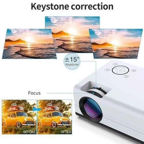 Y5 800x480P 80 ANSI Lumens Portable Home Theater LED HD Digital Projector, Android 9.0, 1G8G, UK Plug