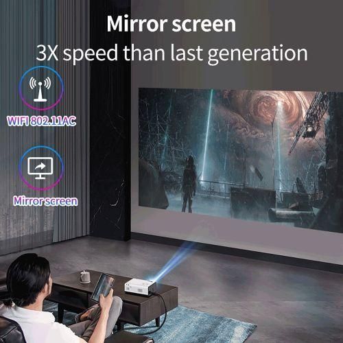 Y5 800x480P 80 ANSI Lumens Portable Home Theater LED HD Digital Projector, Android 9.0, 1G8G, UK Plug