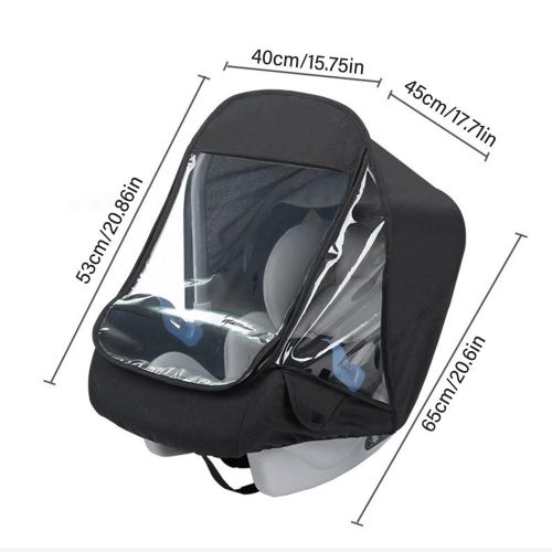 Stroller Bassinet Rain Cover EVA Breathable Stroller Covers for Rain Wind Snow Outdoors Use NO5279