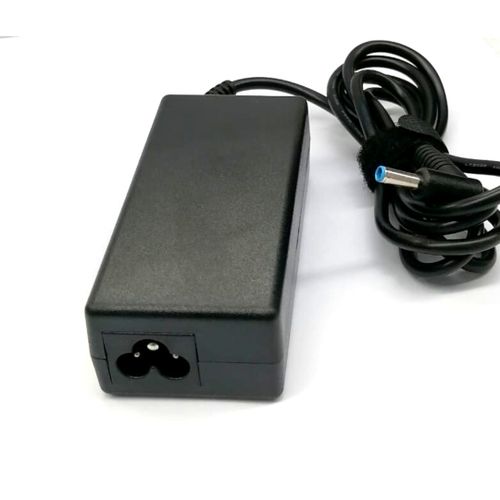 Hp Genuine Adapter Small Blue Pin Charger With Power Cable - Black