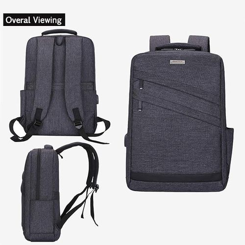 Unisex Anti Theft Laptop Backpack with USB Charging Port Water Repellent Slim College School Computer Bag Fits 14 15 15.6 Inch Slim Business Commuting Backpack