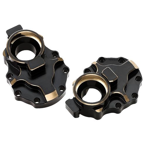2 PCS Brass Counterweight Rear Axle Door Gearbox Base Inner Cover Base Replacement for Traxxas TRX4 Remote Control Crawler Car