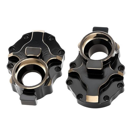 2 PCS Brass Counterweight Rear Axle Door Gearbox Base Inner Cover Base Replacement for Traxxas TRX4 Remote Control Crawler Car