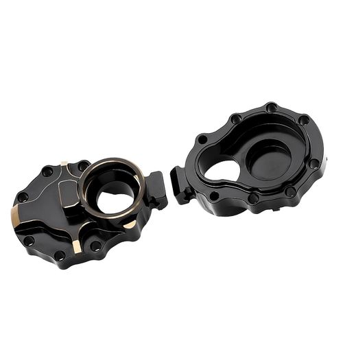 2 PCS Brass Counterweight Rear Axle Door Gearbox Base Inner Cover Base Replacement for Traxxas TRX4 Remote Control Crawler Car