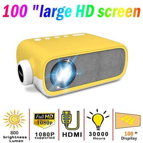 Max 120 "HD Large Screen TV LED Projector 1080p With HDMIUSBAVAudio Projection Home Media Player