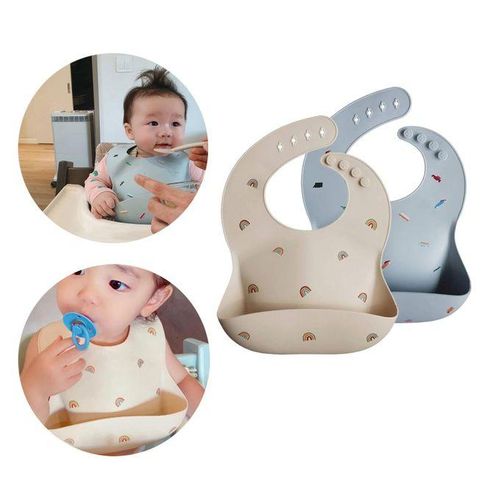 Silicone Bibs Feeding Adjustable Bib Easily Cleaned With