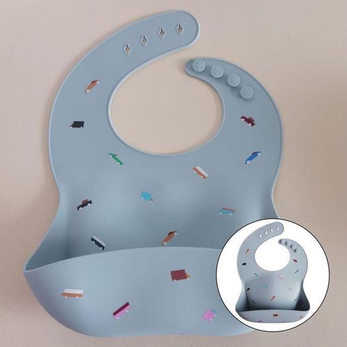 Silicone Bibs Feeding Adjustable Bib Easily Cleaned With